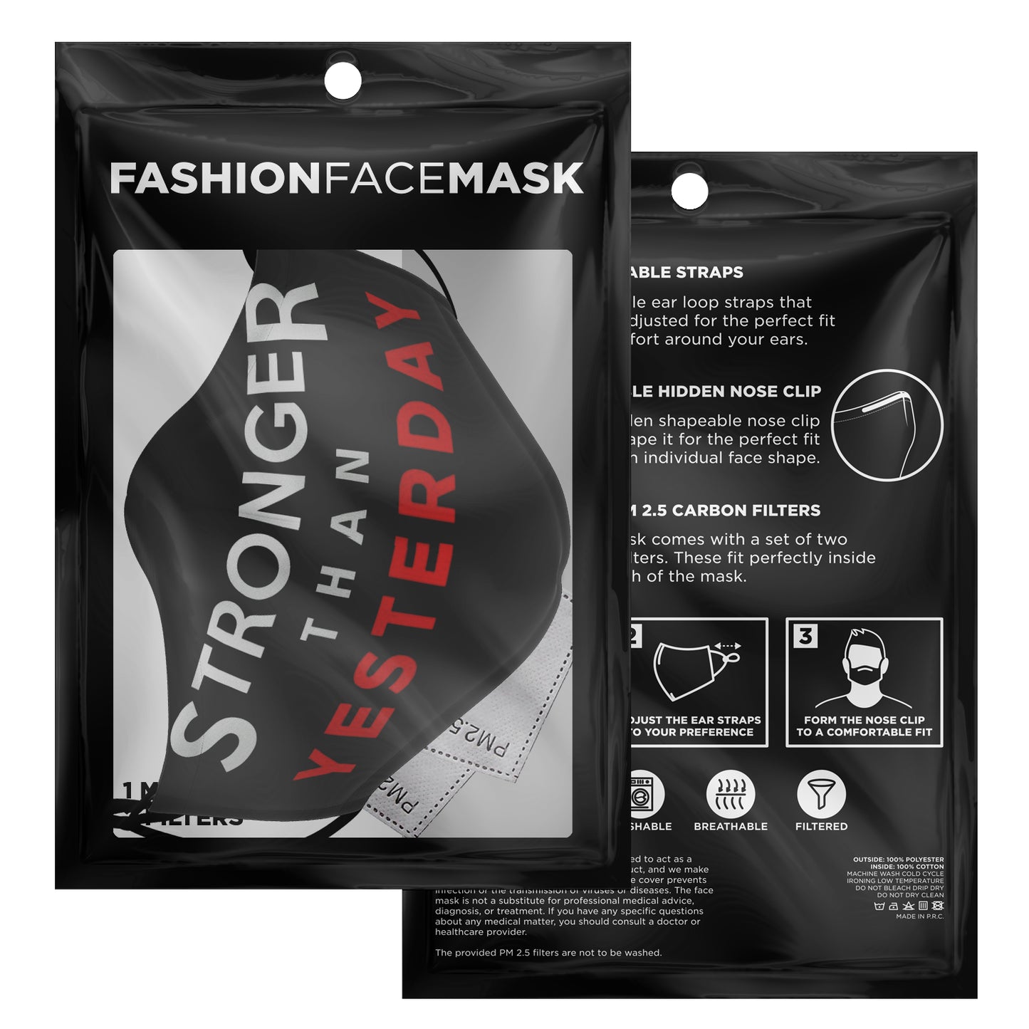 Stronger Than Yesterday Face Mask
