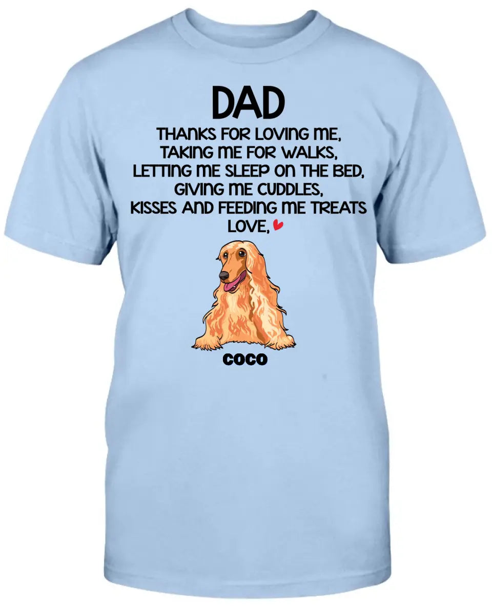 Thanks For Loving Me, Funny Dogs Personalized Shirt, Custom Gifts for Dog Lovers