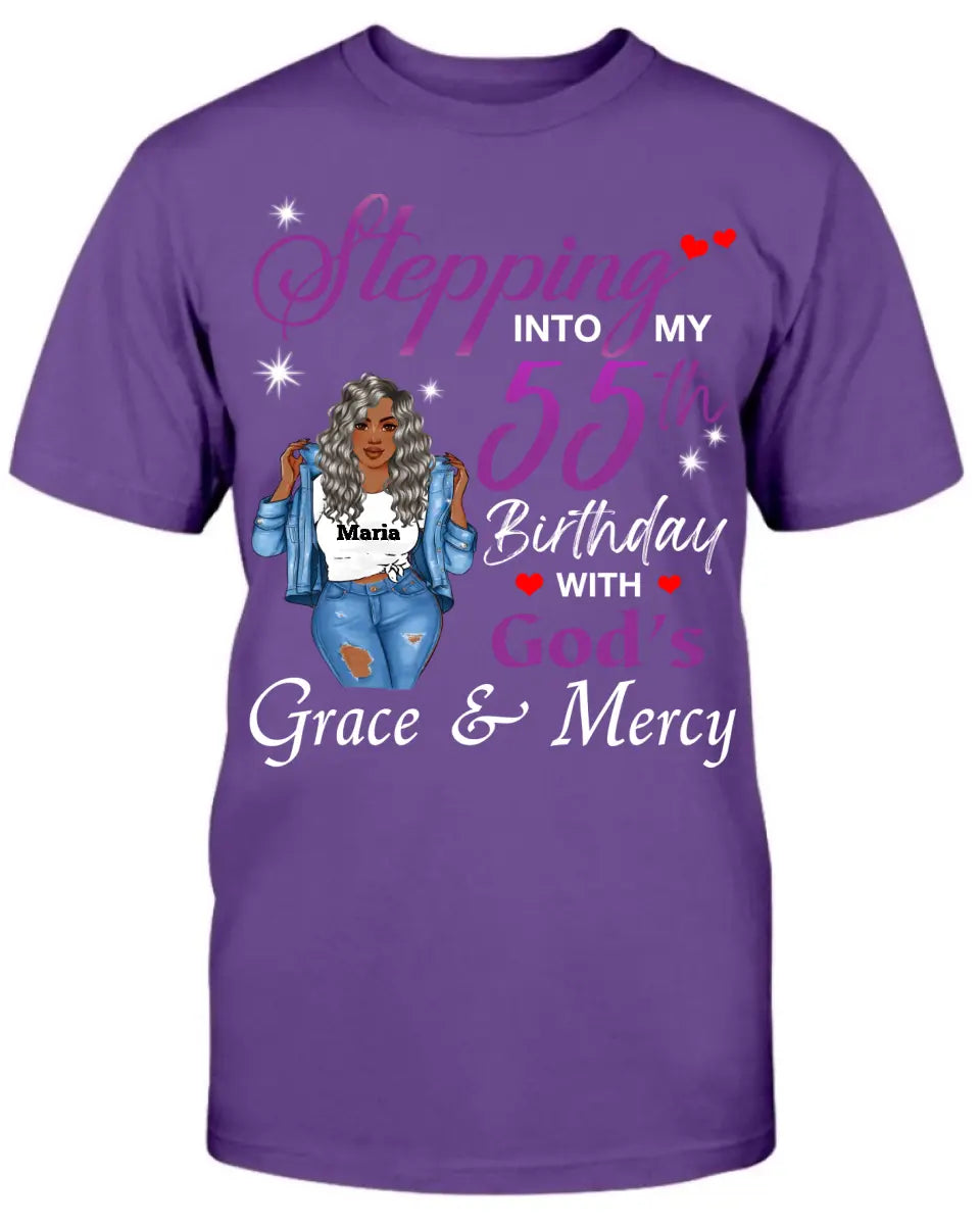 55th Birthday With God's Grace (Purple)