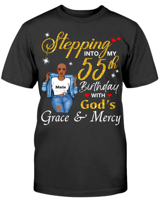 55th Birthday With God's Grace & Mercy Golden