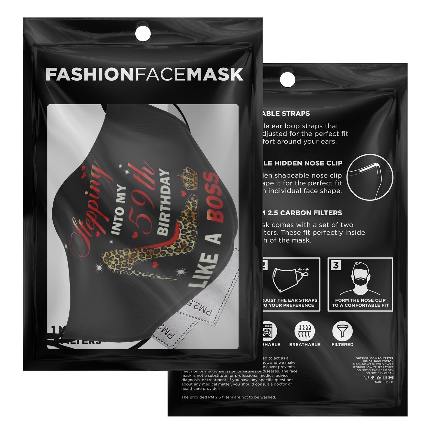 Premium Face Mask: Stepping Into 59th My Birthday