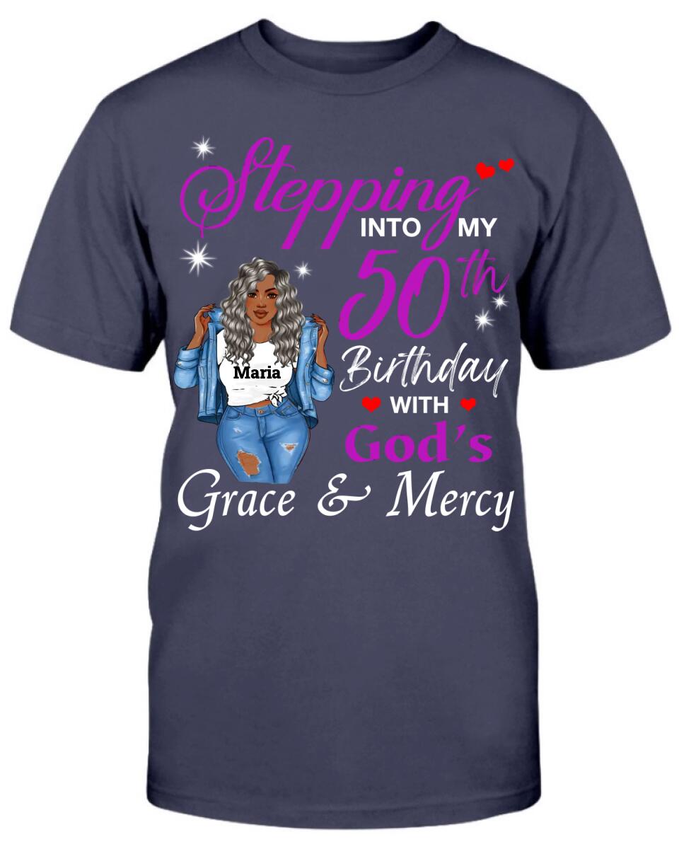 50th Birthday With God's Grace & Mercy (Purple)