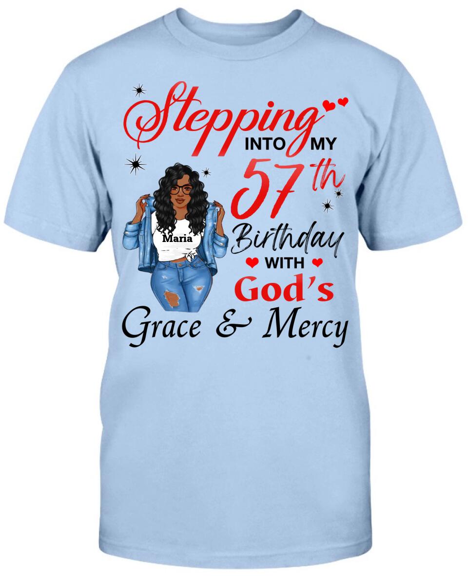 57th Birthday T-shirt With God's Grace & Mercy