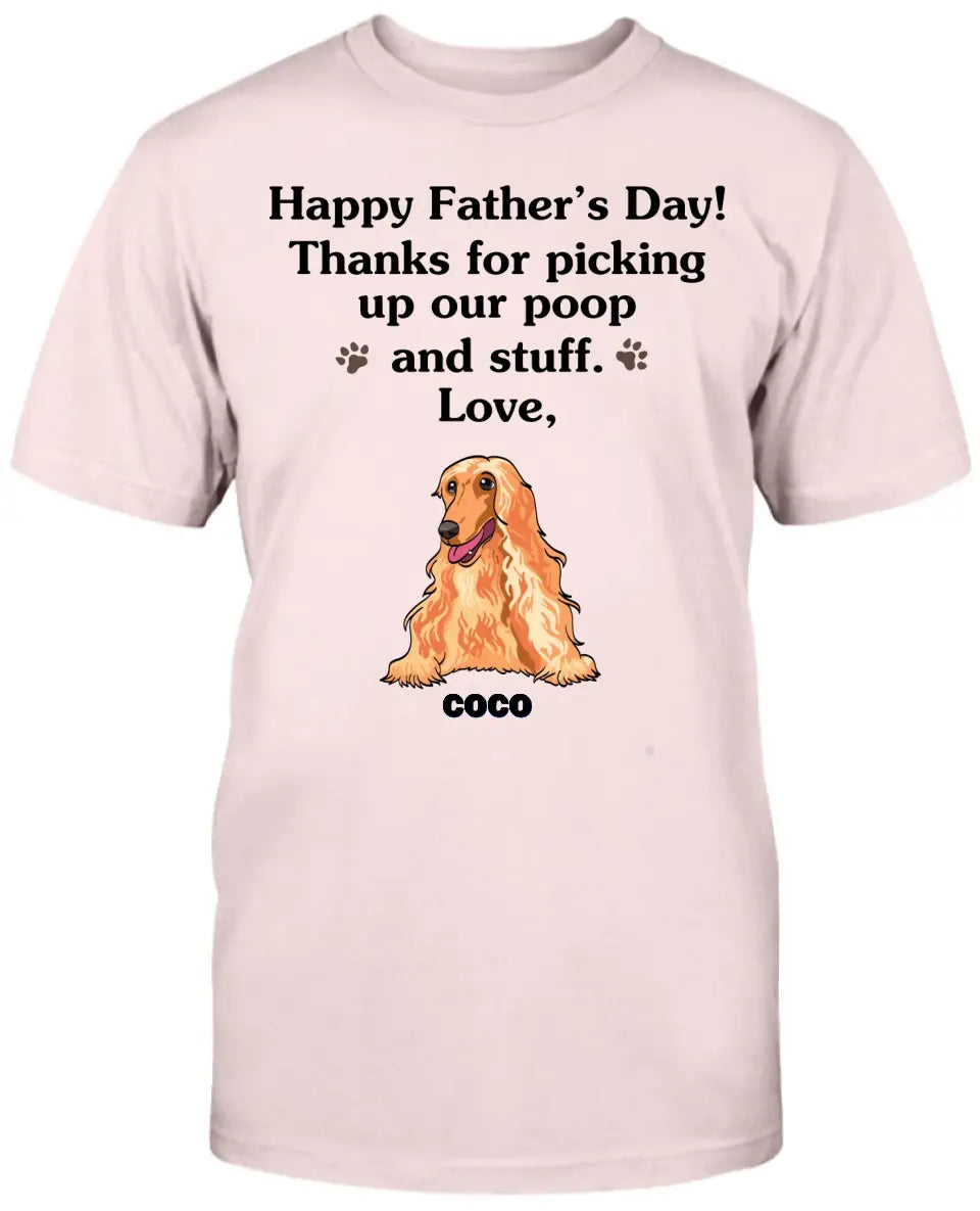 Happy Father's Day, Thank For Picking Up Our Poop, Custom Shirt For Dog Lovers, Personalized Gifts