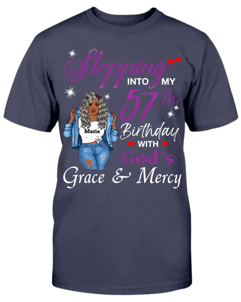 57th Birthday With God's Grace & Mercy Purple