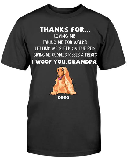 I Woof You Grandpa, Funny Dogs Personalized Shirt, Custom Gifts for Dog Lovers copy