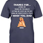 I Woof You Dad, Funny Dogs Personalized Shirt, Custom Gifts for Dog Lovers copy
