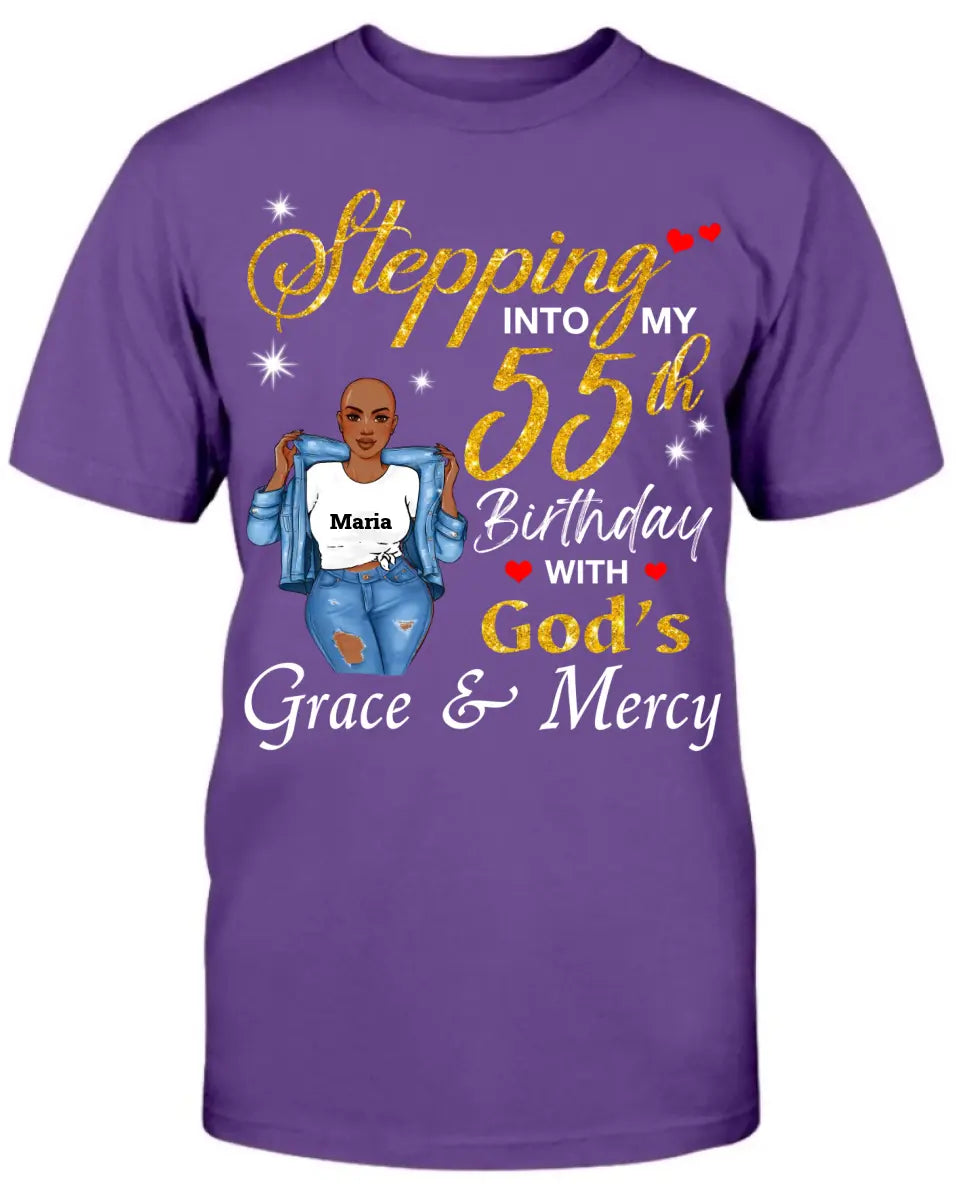 55th Birthday With God's Grace & Mercy Golden