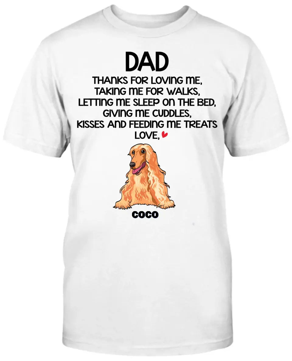 Thanks For Loving Me, Funny Dogs Personalized Shirt, Custom Gifts for Dog Lovers